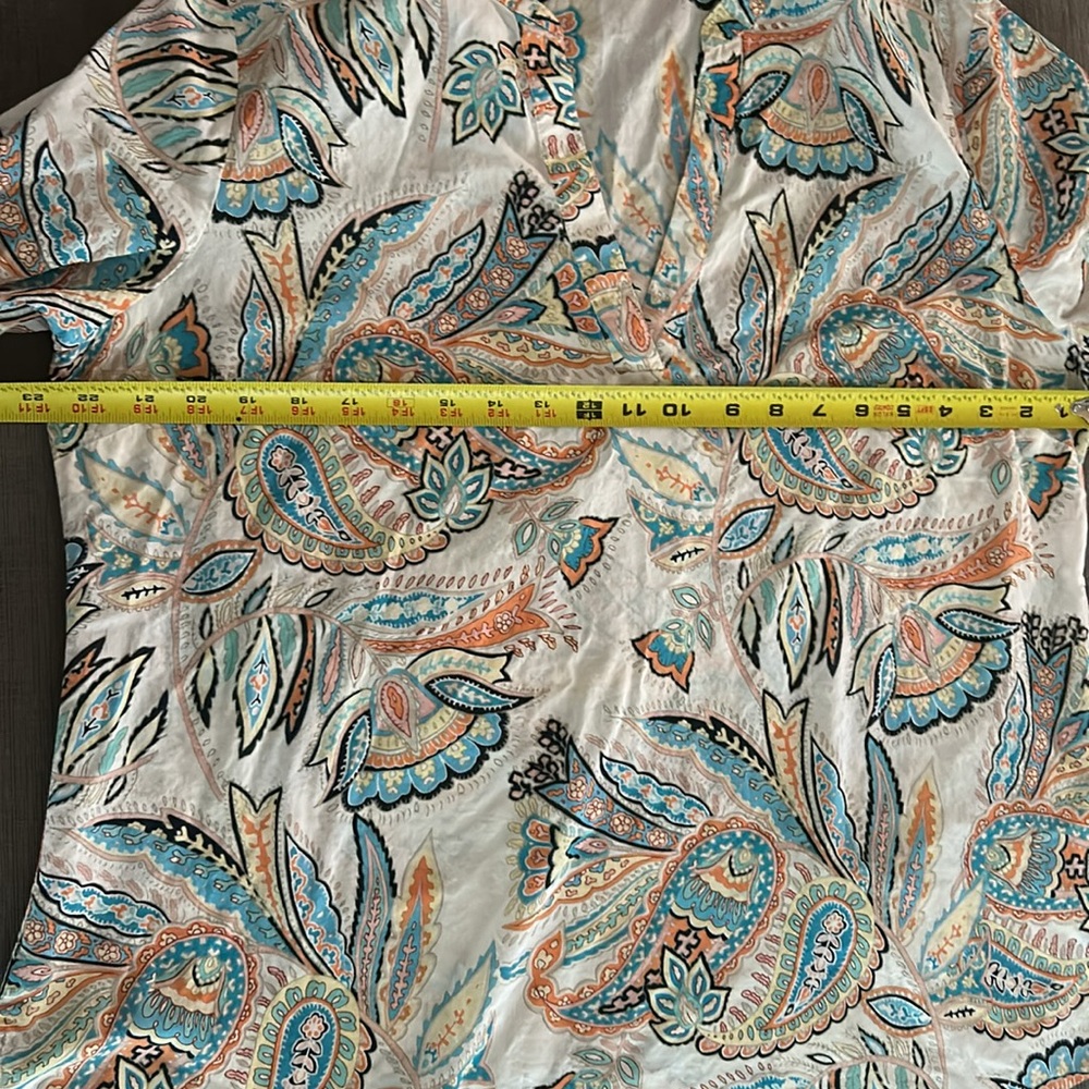 Van Heusen Womens Paisley Blouse XL - Picture 7 of 9